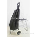 Hand trolley cart hot sale plastic shopping trolley with chair